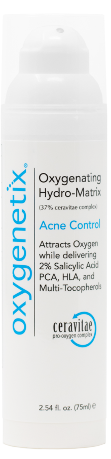 oxygenetix hydro matrix acne control dermotology skincare bottle