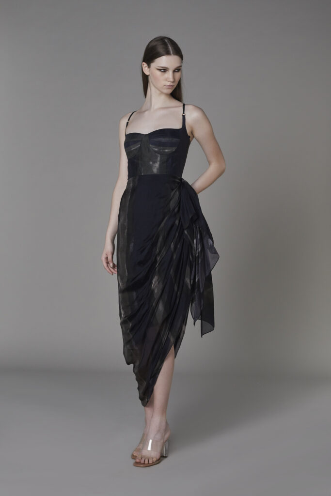 2022_3_4 SAAKSHAKINNI3376 Saaksha x Kinni Luxe Boho Quad Collection Black Dress