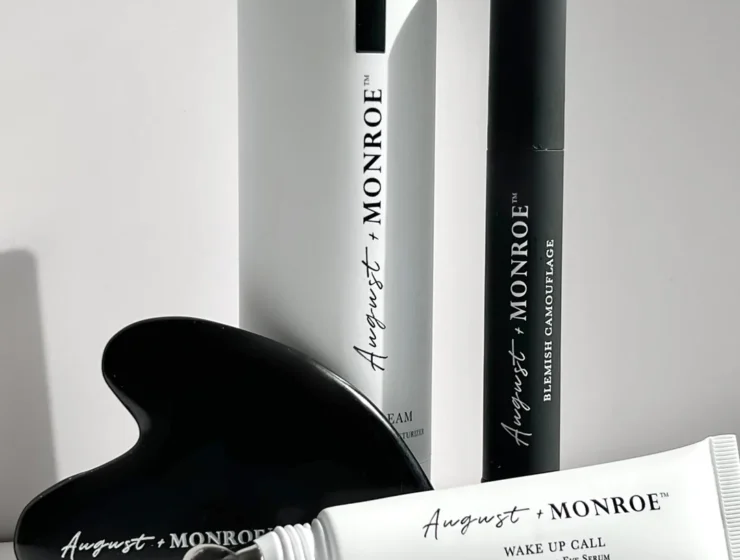 August and Monroe Clean Beauty Bundle Calm Cream Moisturizer Blemish Camouflage Wake Up Call Eye Serum