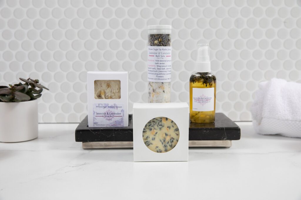 jasminelavenderset_hero2 Kesha Janaan Jasmine Lavender Skincare Set