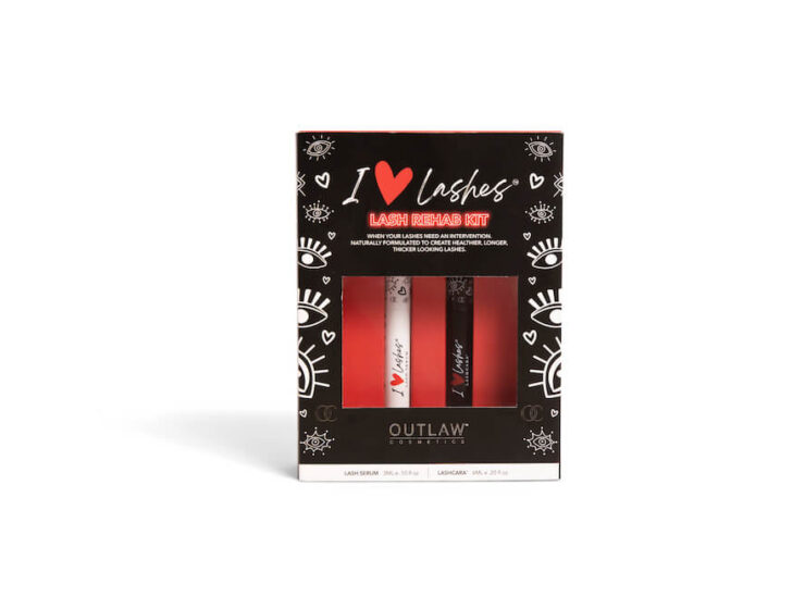Outlaw Cosmetics Lash Rehab Kit with Lash Serum and Black Mascara