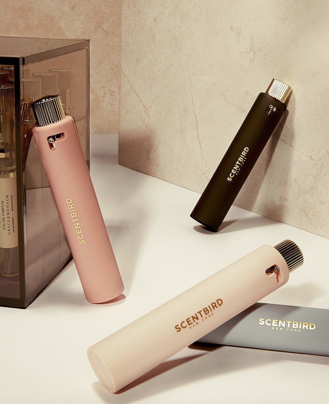 Scentbird's fragrance cases for an on-the-go spritz. 