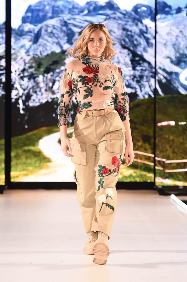 Model walks for designer Broccoli Tree Designs at Runway 7 Sony Hall New York Fashion Week Fall Winter 2023