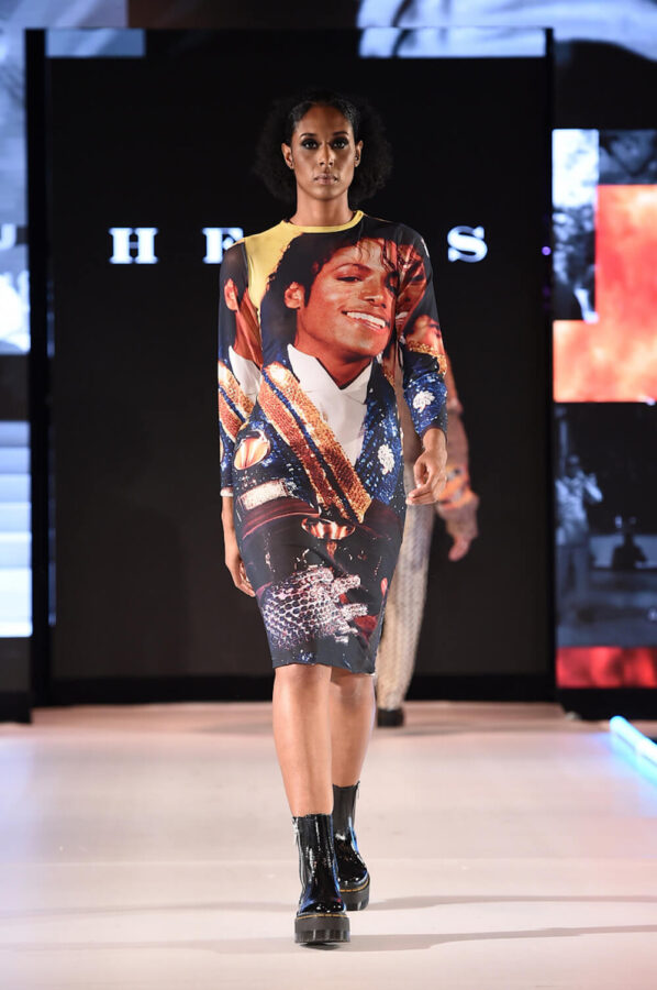 Model walks for designer Heirs at Runway 7 Sony Hall New York Fashion Week Fall Winter 2023