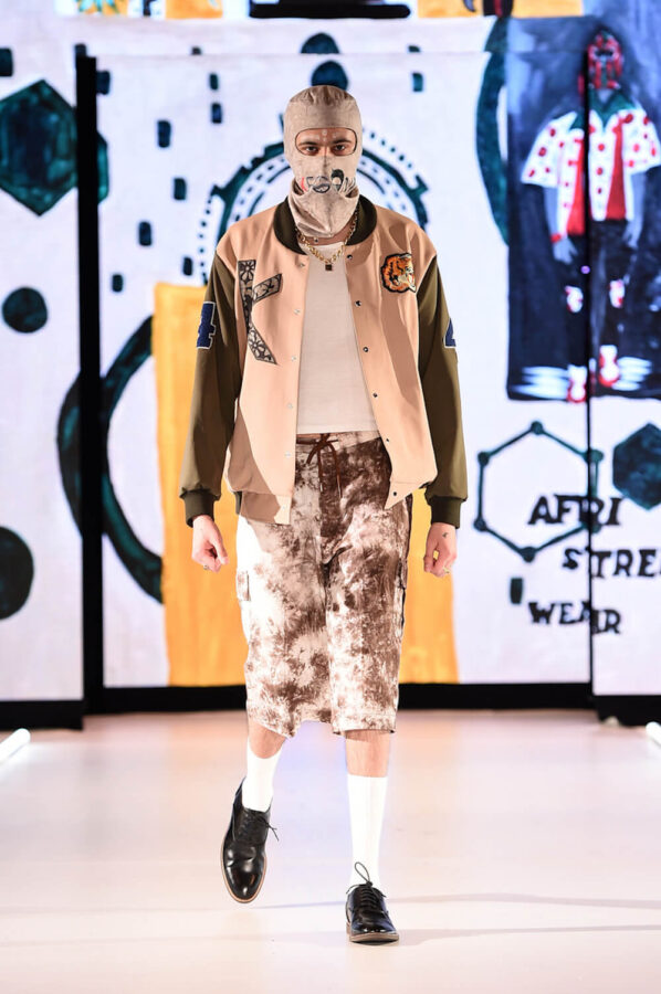 Model walks for designer Kegonii at Runway 7 Sony Hall New York Fashion Week Fall Winter 2023