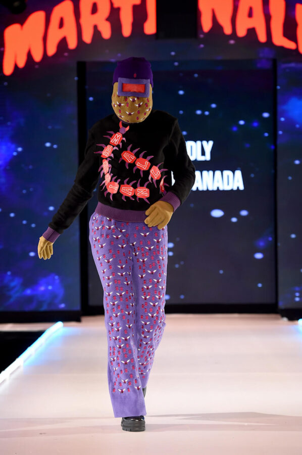 Model walks for avantgarde designer Martianally at Runway 7 Sony Hall New York Fashion Week Fall Winter 2023