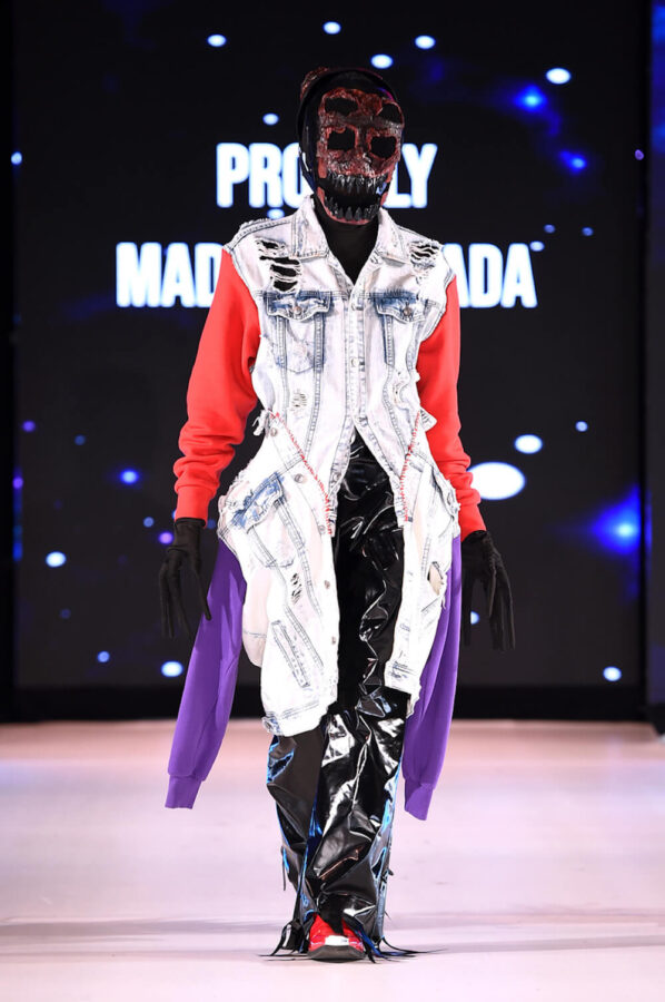 Model walks for avantgarde designer Martianally at Runway 7 Sony Hall New York Fashion Week Fall Winter 2023
