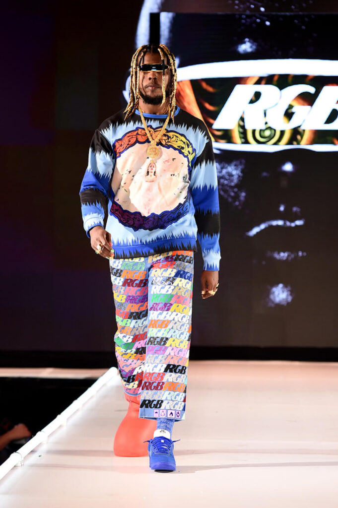 Model walks for Roy G Biv at Runway 7 NYFW FW 2023