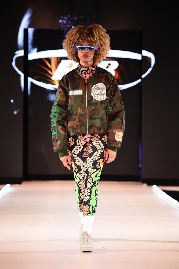 Model walks for Roy G Biv at Runway 7 NYFW FW 2023