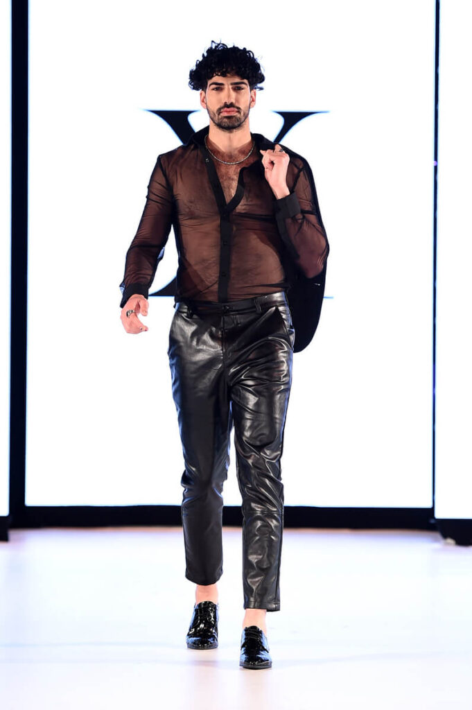 Model walking for Cin X Zaya at Sony Hall for Runway 7 NYFW Fall Winter 2023