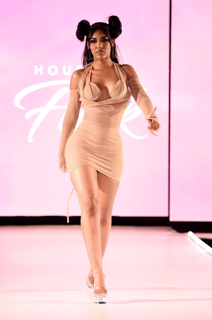 Model walking for House of Fleek at Sony Hall for Runway 7 NYFW Fall Winter 2023