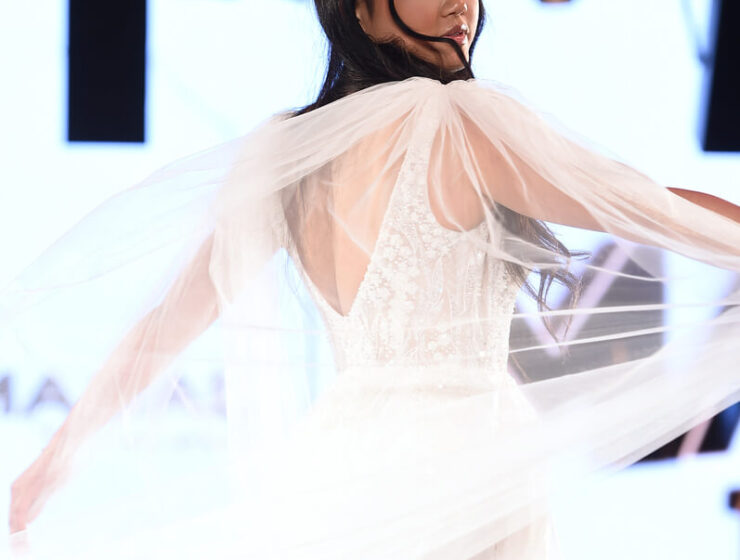 Model walks for Masal at Sony Hall for Runway 7 NYFW Fall Winter 2023