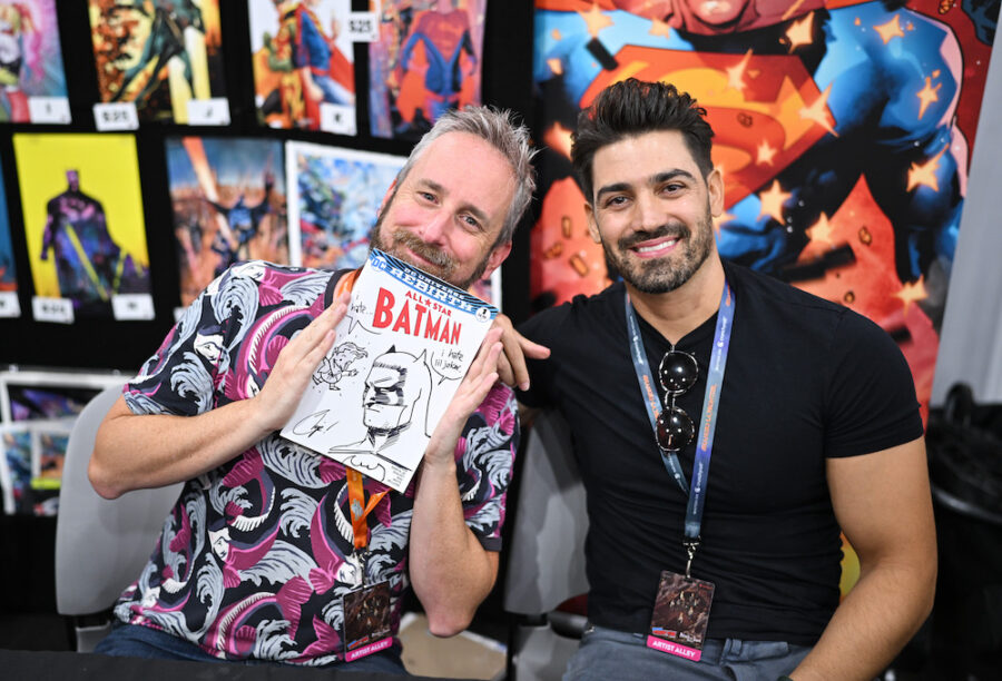 NEW YORK, NEW YORK - OCTOBER 12: Chip Zdarsky and Jorge Jiménez attend New York Comic Con 2023 - Day 1 at Javits Center on October 12, 2023 in New York City. (Photo by Roy Rochlin/Getty Images for ReedPop)