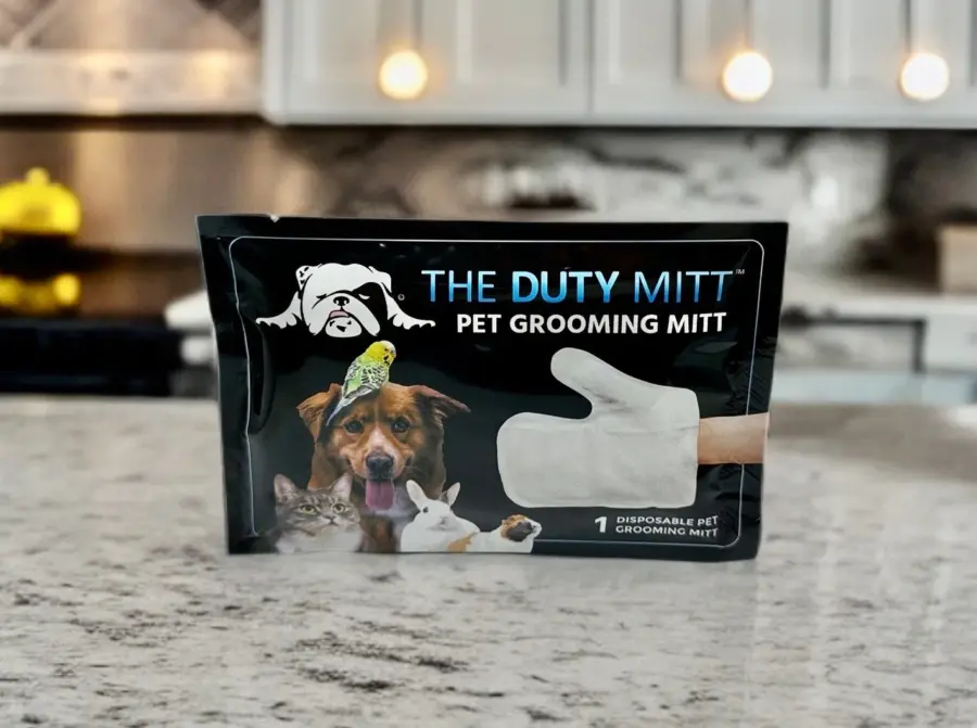 The Duty Mitt pet grooming Mitt