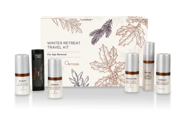 Osmosis Beauty Winter Travel Kit Age Reversal Skincare for mature skin