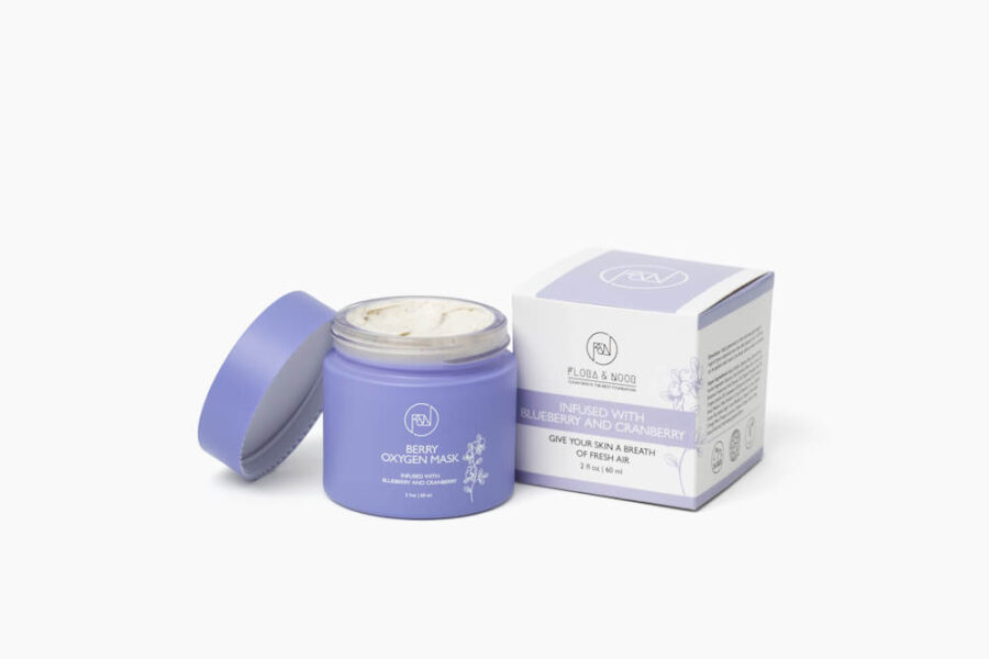 Halal-certified Flora & Noor Berry Oxygen Mask with Glycolic Acid