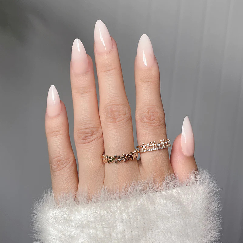 Betty Cora French tip glitter press-on nails