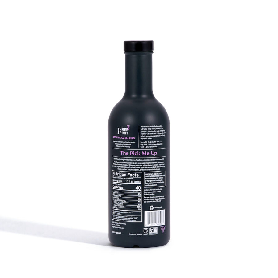 Three Spirit Livener bottle back view