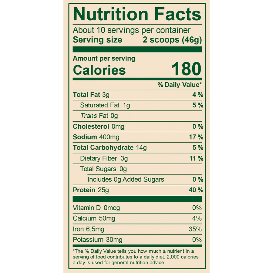Vega plant based protein powders original protein nutrition facts
