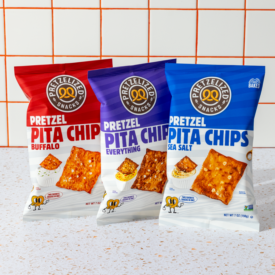 Pretzelized Pretzel Pita Chips bags