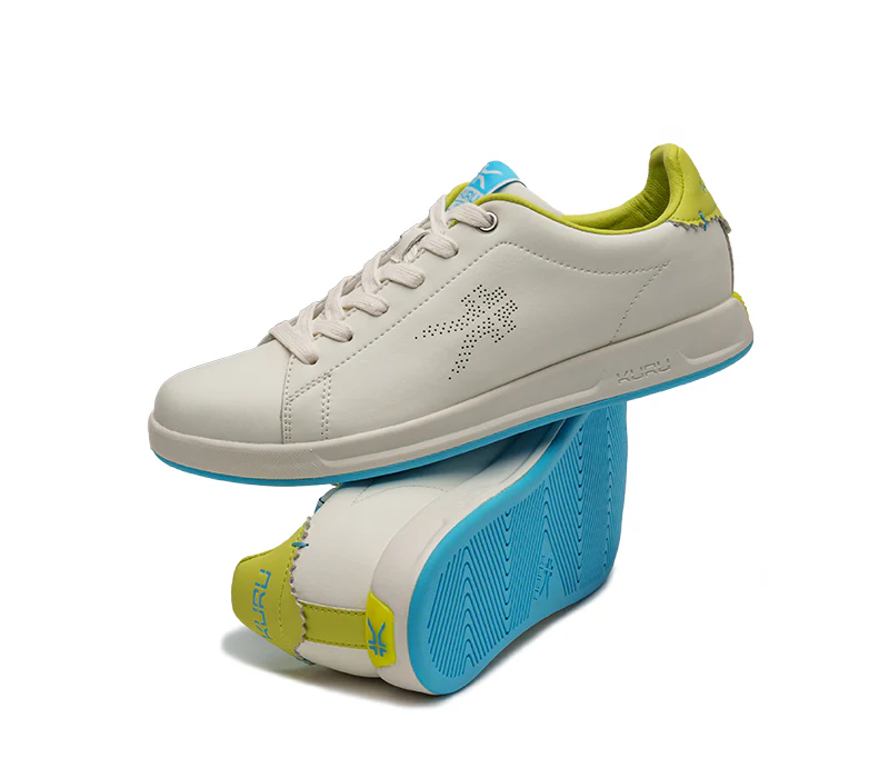 kuru-BrightWhite-PaleLime-sneakers KURU Roam sneakers in Pale Lime White