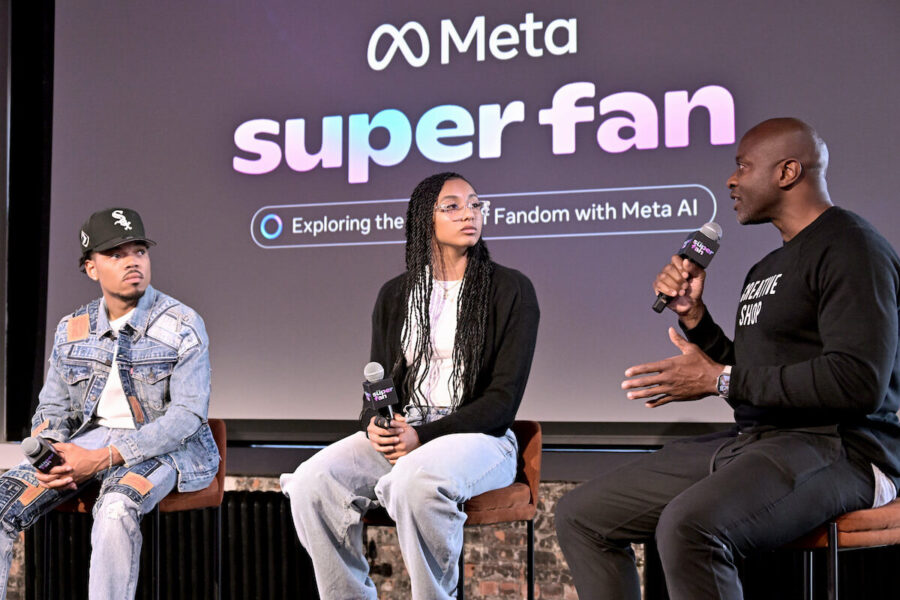 Change the Rapper Juju Watkins Ime Archibong on panel at Meta aI super fan event