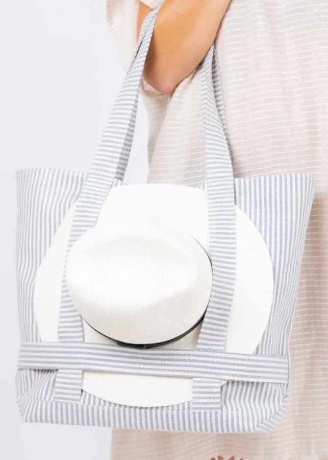 hatattack-original-striped-canvas-ttote Hat Attack Original Striped Canvas Travelers Bag