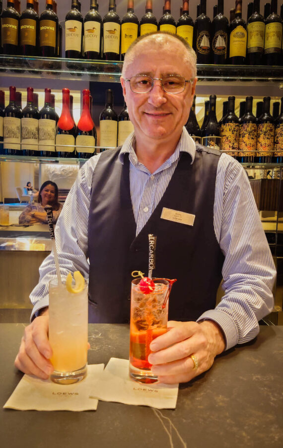 Loews Regency Bar and Grill Sonny the Bartender photo by Sophia Calderone