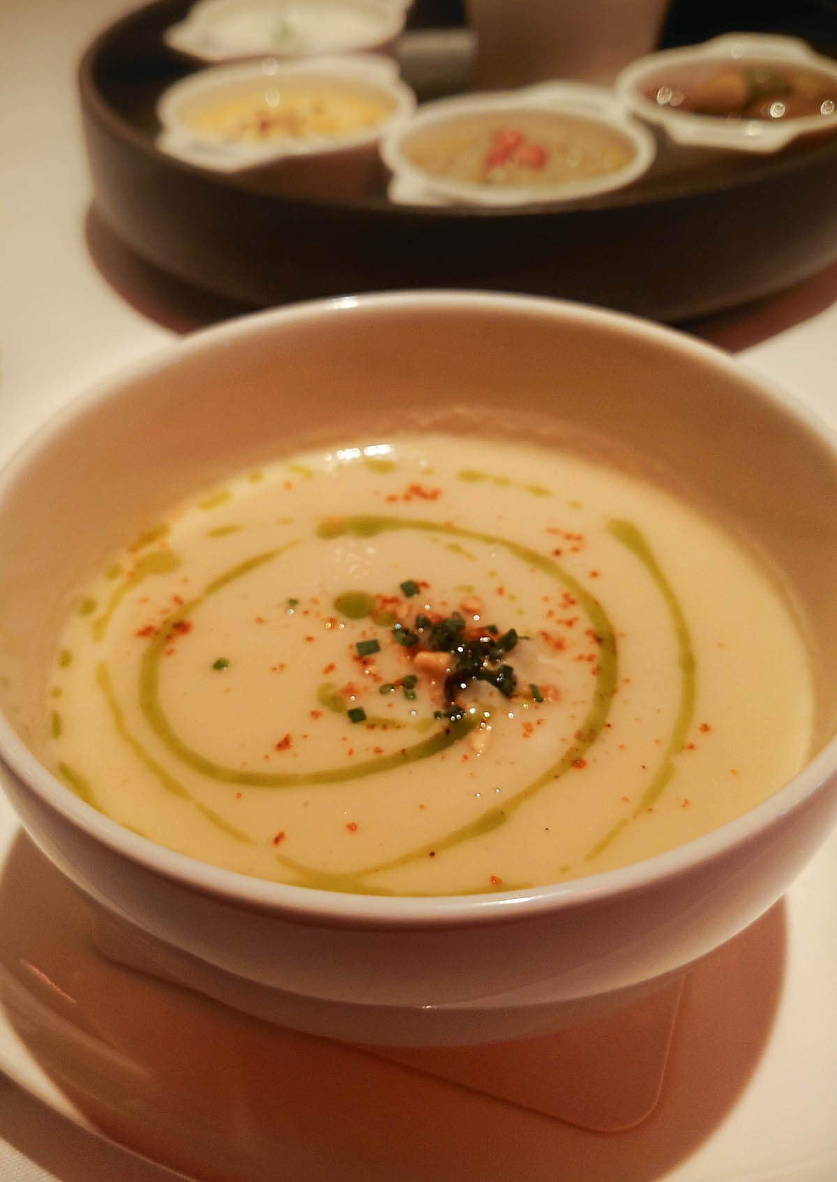 Loews Regency Bar and Grill White Asparagus Soup Photo by Sophia Calderone