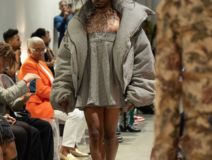 Model walks for Joseph Mcrae at SFW Runway 2024 - Photo By Phocusd Views