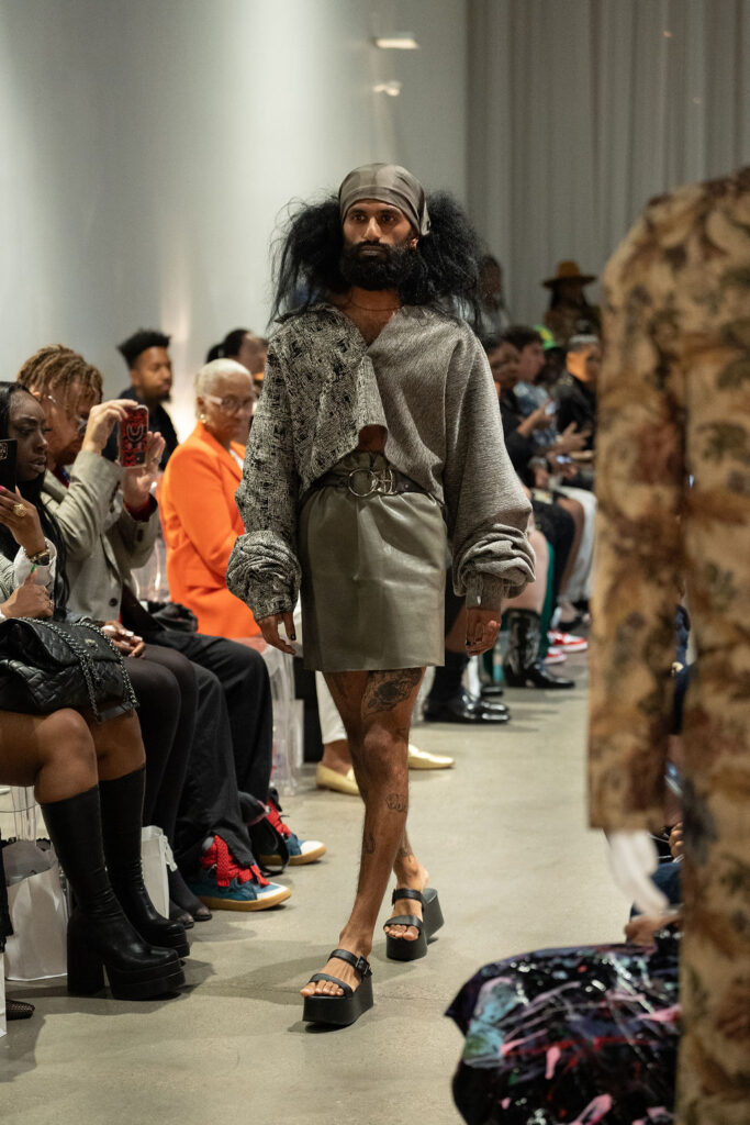 Model walks for Joseph Mcrae at SFW Runway 2024 - Photo By Phocusd Views