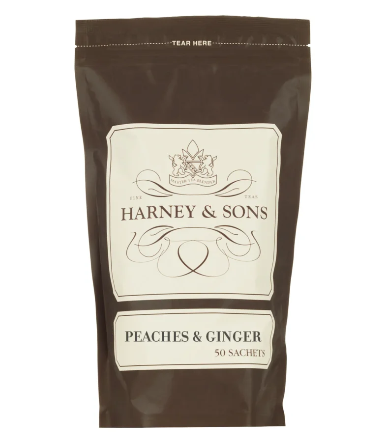 Harney & Sons Peaches & Ginger Tea 50 count package