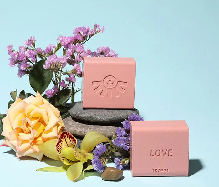 Ayeya Love Bar Soap with flowers
