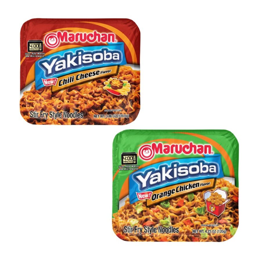 Chili Cheese and Orange Chicken Yakisoba
