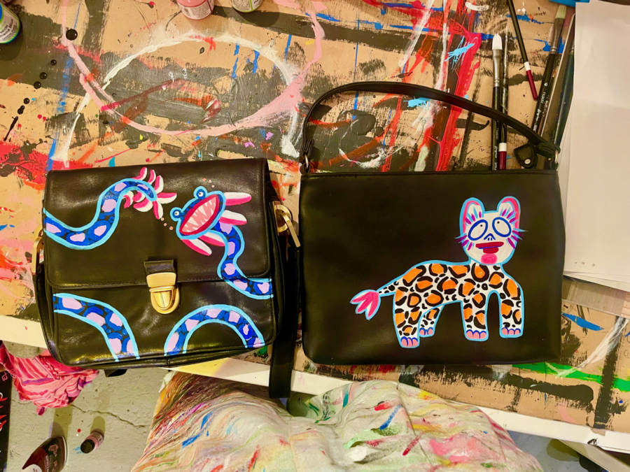 Elin Lundman two up cycled leather bags