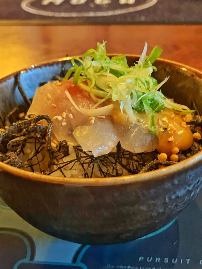 cured snapper with rice