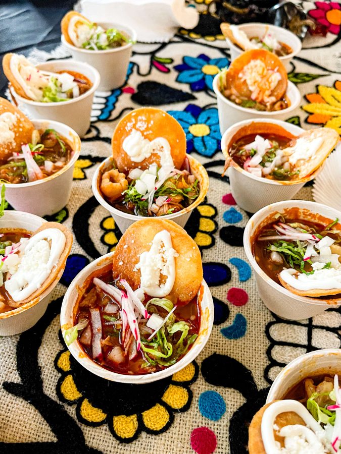 Food in cups at Bowl of Zole photo by Rachael Markow