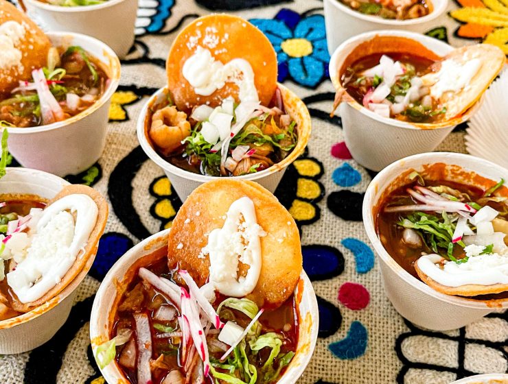 Food in cups at Bowl of Zole photo by Rachael Markow