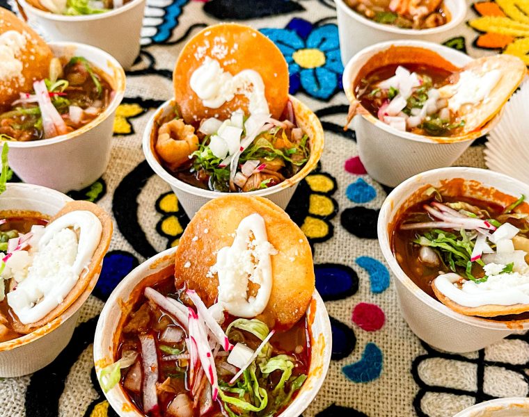 Food in cups at Bowl of Zole photo by Rachael Markow