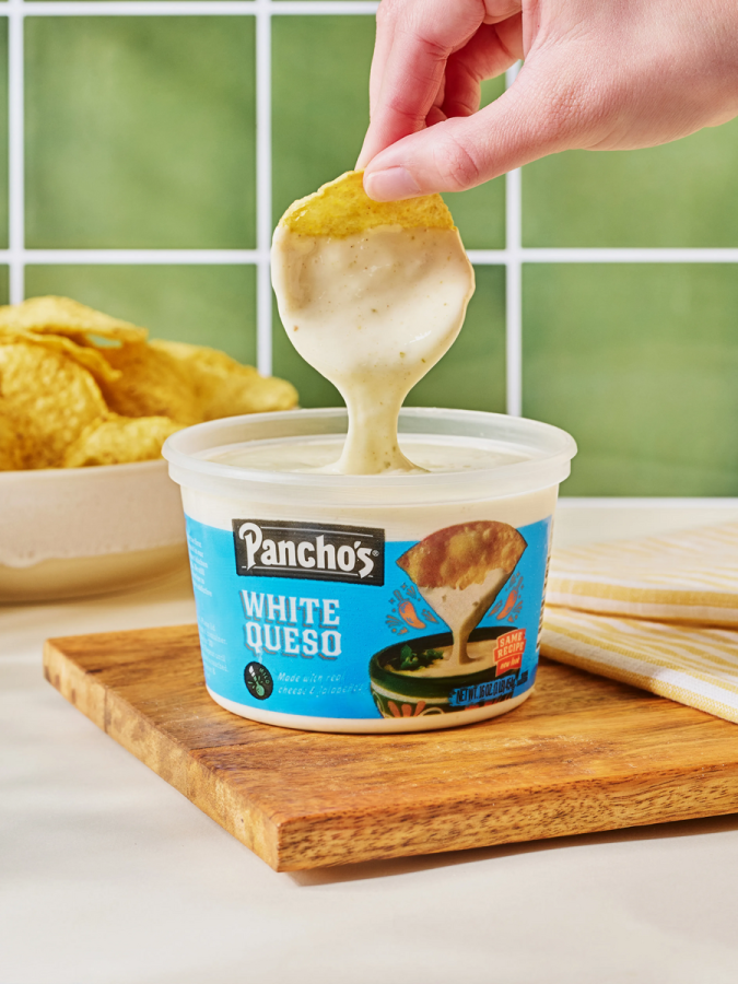 Pancho's White Queso and chip